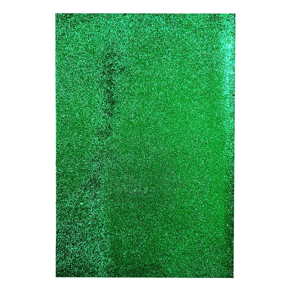 Glitter Foam Sheet Green Color for Art & Craft| A4, Non-Adhesive (Pack of 1)